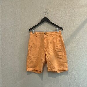 Chaps Orange Flat Front Shorts Classic Style Size 32